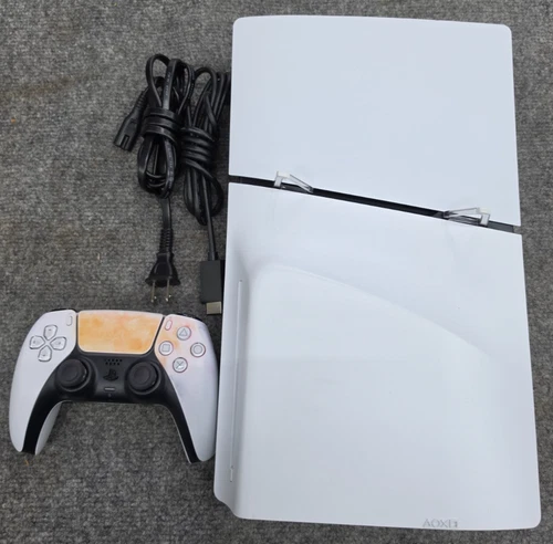 Sony PlayStation 5 PS5 Slim Disc 1TB Console - CFI-2015 W/Cords And Controller