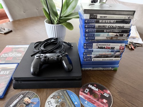 PS4 Slim + 20 Games + PS5/Xbox/PS3 Games Bundle - Huge Lot