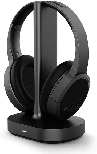 Brookstone Airphones Wireless RF TV Headphones with Audio/Charging Dock