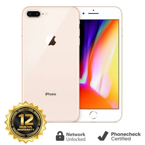 Apple iPhone 8 Plus - 64 GB - Gold (GSM Unlocked) Smartphone - Excellent