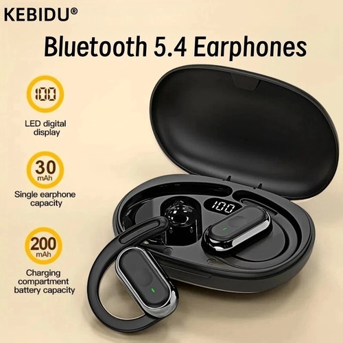 Open Ear Bluetooth 5.4 Earphones Wireless Sports Headphones LED Display Headset