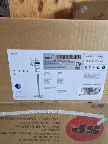 Dyson V15 Detect Pro Blue Silver-New/damaged box