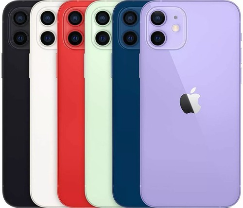Apple iPhone 12 (Unlocked) 64GB Midnight Green Purple White Red Blue - Very Good