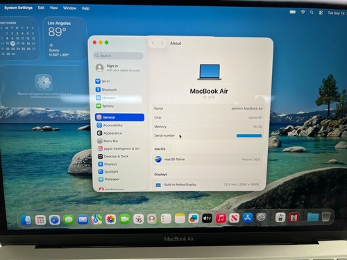 Excellent 2020 Apple MacBook Air 13" M1 8-Core 16GB 512GB A2337 Warranty