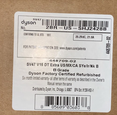 Dyson V15 Detect Extra - Yellow/Nickel READ