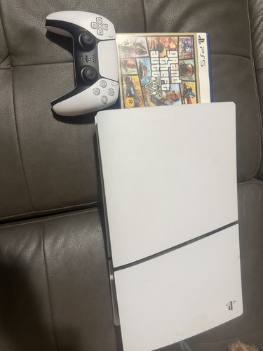 Sony PlayStation 5 Slim Disc Edition Console With Game Cords, & Controller