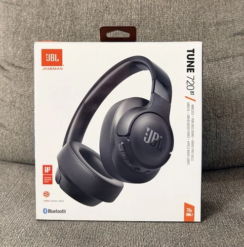 JBL Tune 720BT Over-Ear Wireless Bluetooth Pure Bass Sound Headphones (Black)