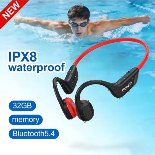 Open Ear Headphones Waterproof Bone Conduction with Mic