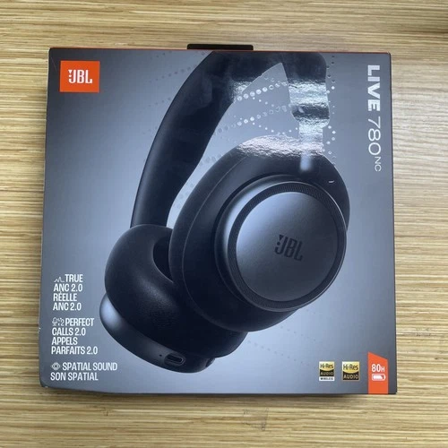 Black JBL Live 780NC Wireless Over-ear Headphones - Brand New and Factory Sealed