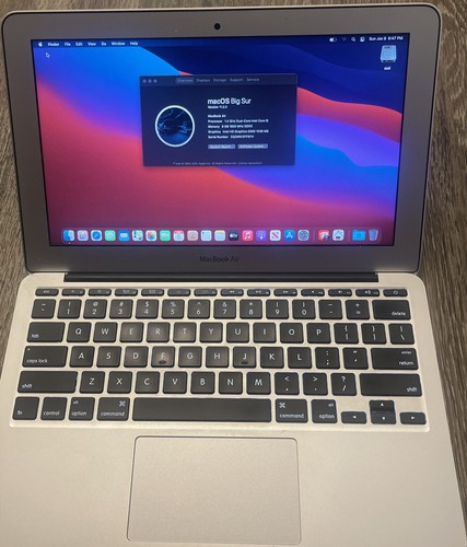 MacBook Air 11" Core I5 1.6ghz 8GB Ram 128GB SSD macOS Monterey
