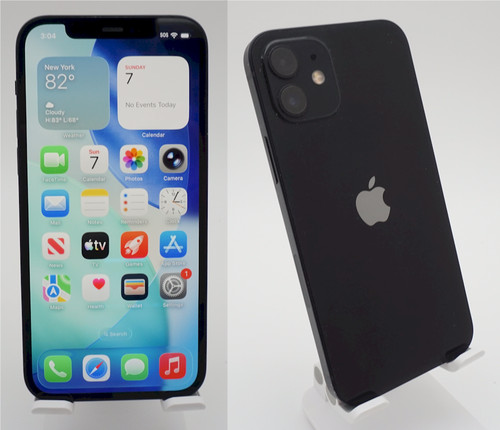 Apple iPhone 12 - 64 GB - Black (Unlocked) (CDMA + GSM) A2172 - Very Good
