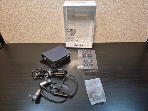 Sony MDR-AS800BT Wireless Bluetooth Sport Earbuds Headphones Black Earhook