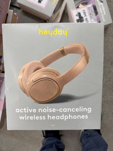 Active Noise Canceling Bluetooth Wireless Over Ear Headphones - heyday Pastel