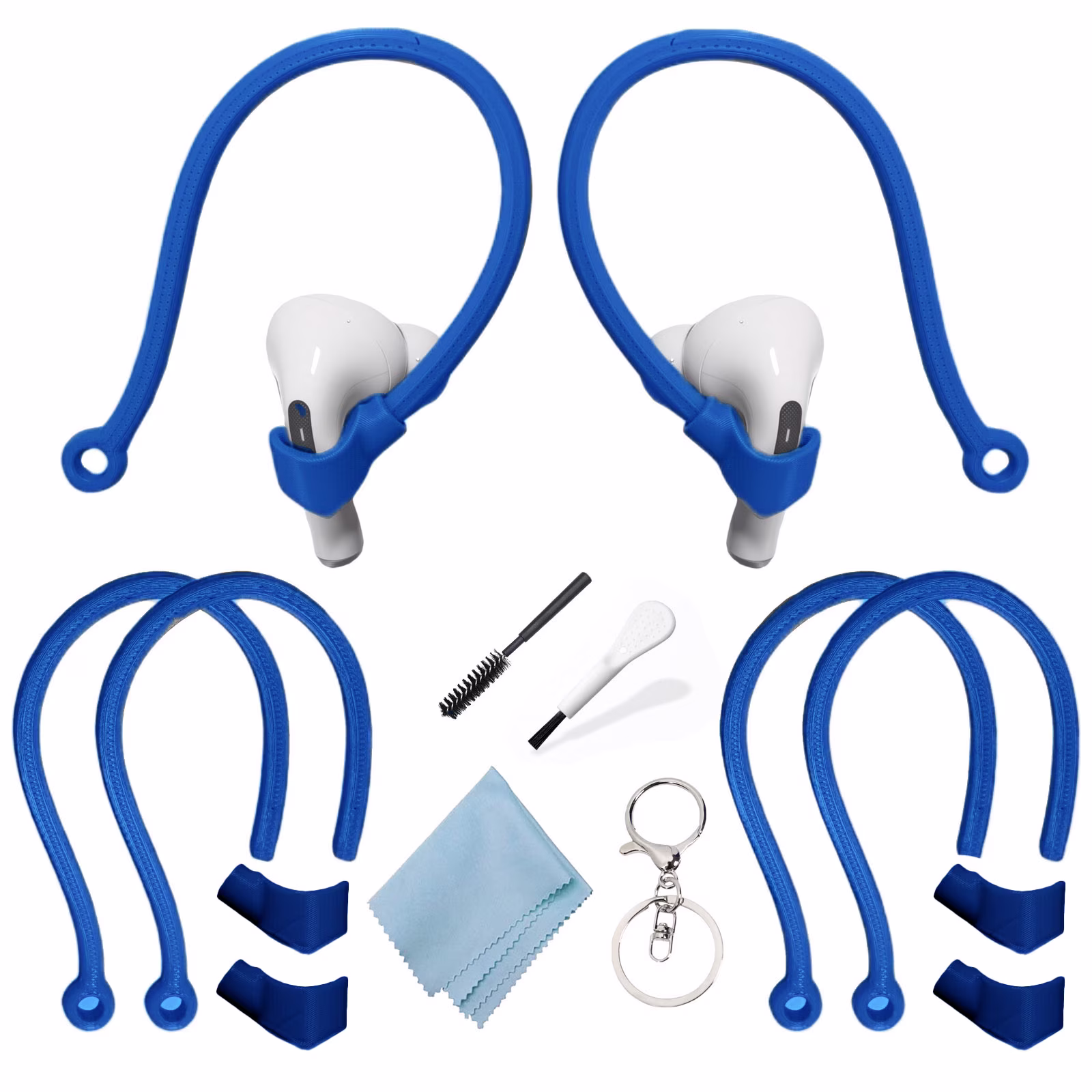 Adjustable Ear Hooks Compatible with AirPods 4, 3, 1, 2 and Pro & All in-Ear Headphones with Stems - 2 Pairs Secure & Comfortable Prevent Falls Ear Holders for Headphones - Easy to Install-CHKYWAIY