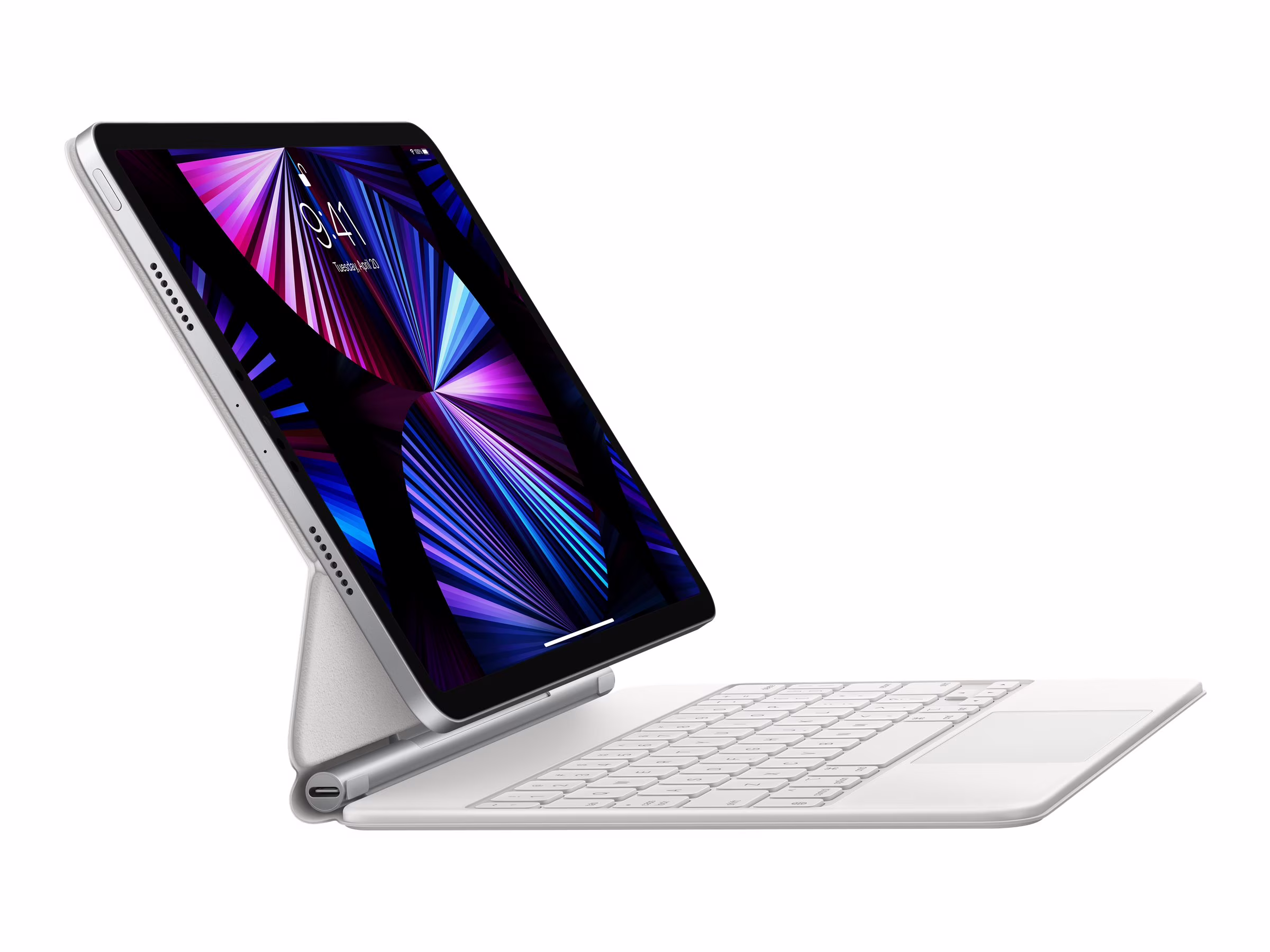 Apple Magic Keyboard: iPad Keyboard case for iPad Pro 11-inch (1st, 2nd, 3rd, 4th gen) and iPad Air (4th, 5th gen, M2 and M3), White