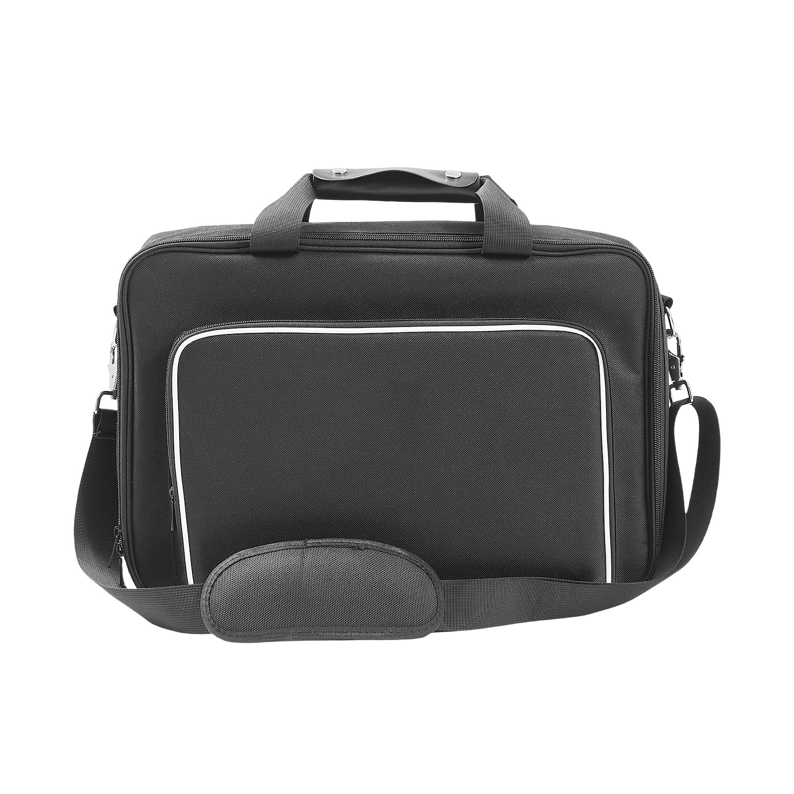 KFFKFF PS5 Transport Case, Journey Satchel for Playstation 5 & PS5 Slim, Water-Resistant Fabric, Cushioned Interior & Segmented Padding for Enhanced Safety, Roomy Layout with Handle for Storing