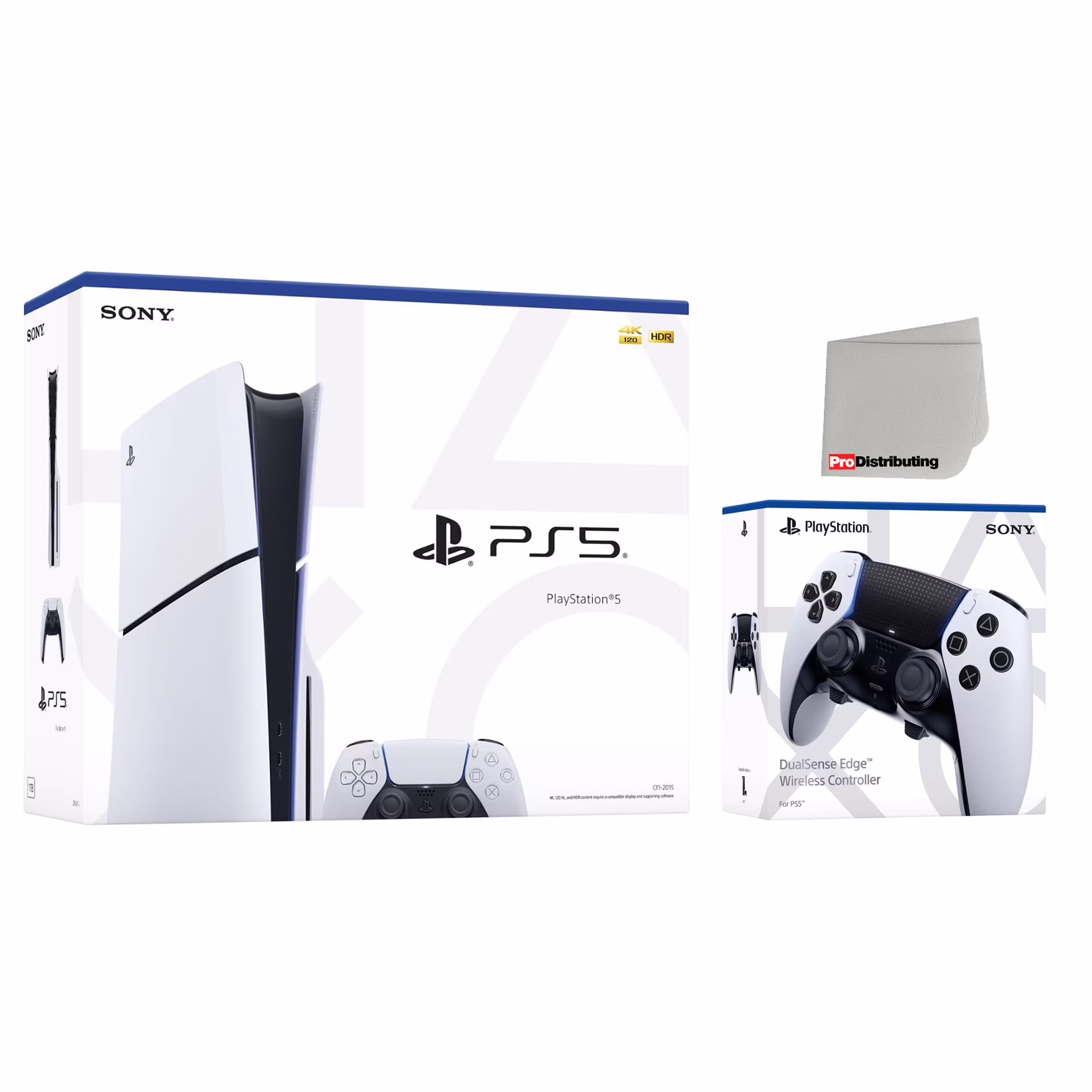 Sony PlayStation 5 Slim Disc PS5 Video Game Console with Extra Edge Controller