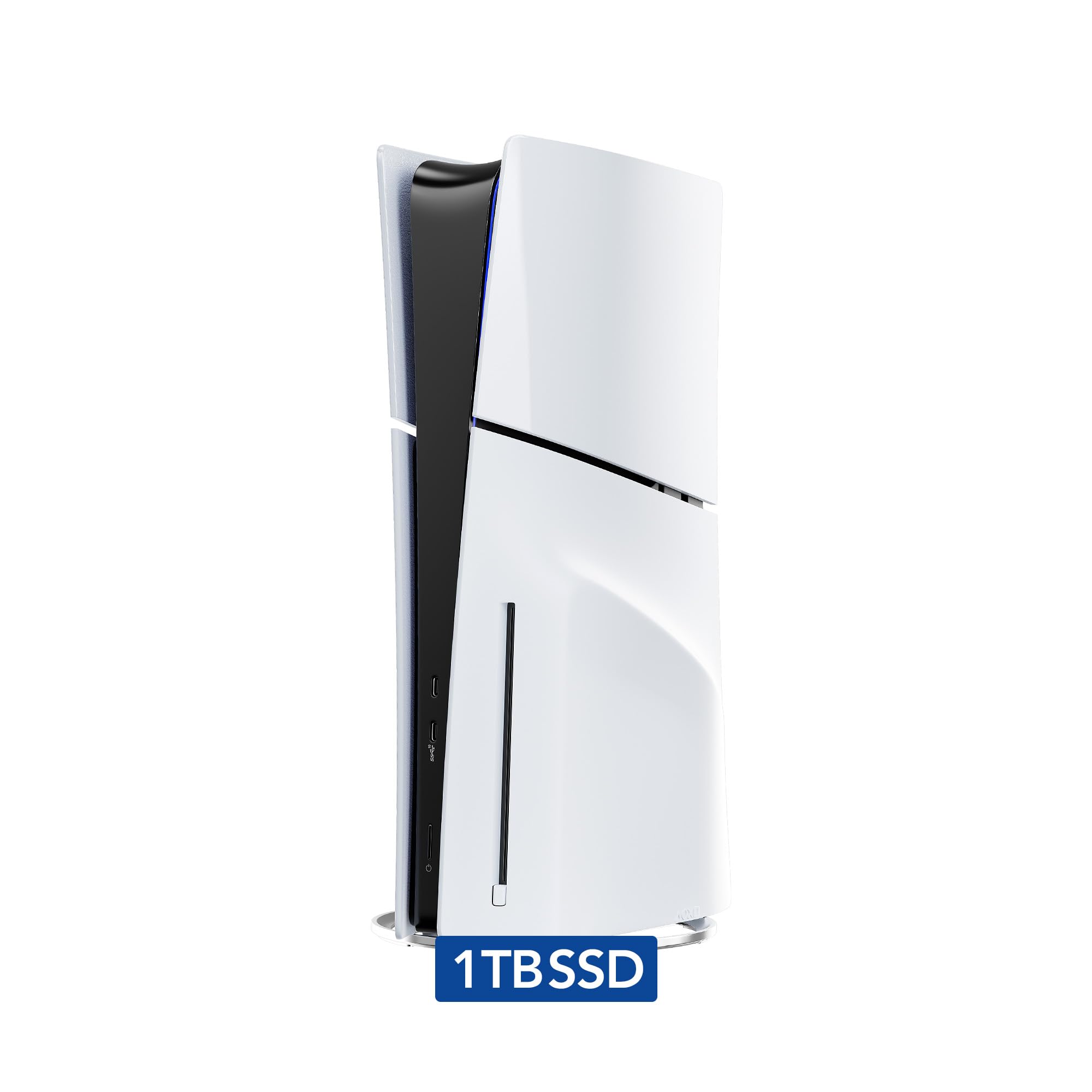PlayStation 5 Slim Disc with 1TB SSD Storage, Console Only - PS5 Gaming System, White (Renewed) [video game]