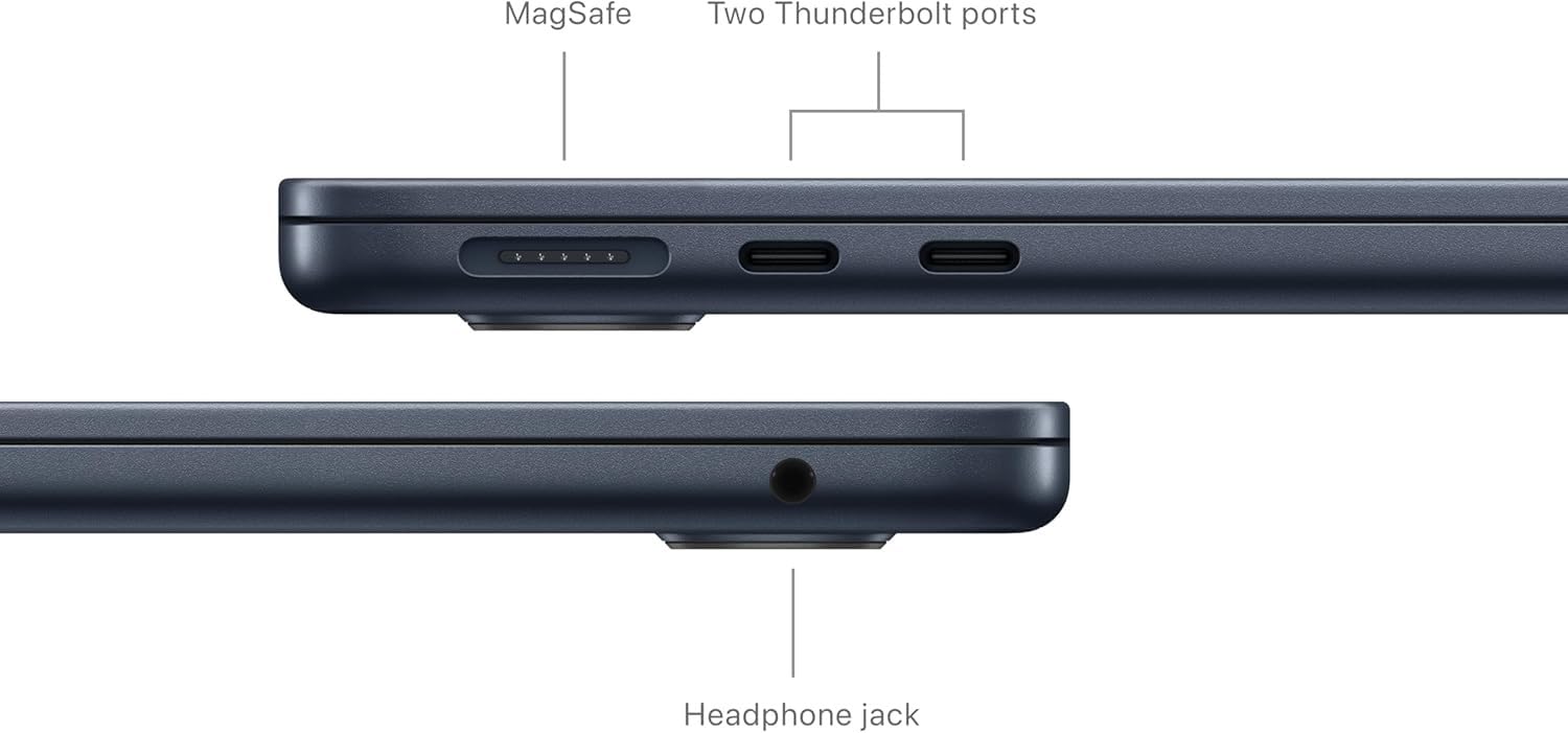 2024 Apple MacBook Air with Apple M3 Chip (15-inch, 8GB RAM, 512GB SSD Storage) (QWERTY English) Midnight (Renewed) thumbnail 9