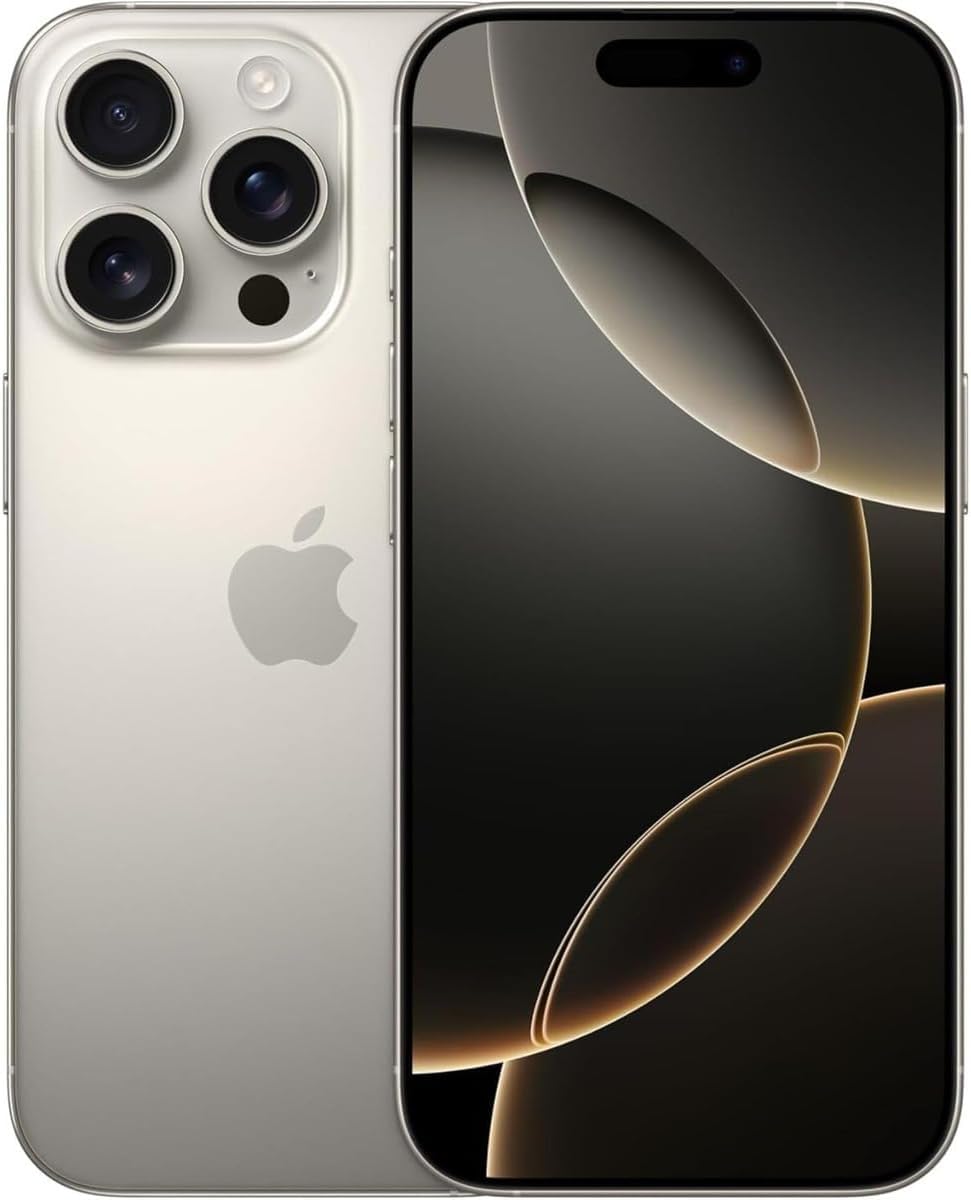 Apple iPhone 16 Pro Max, 256GB, Natural Titanium - Unlocked (Renewed)