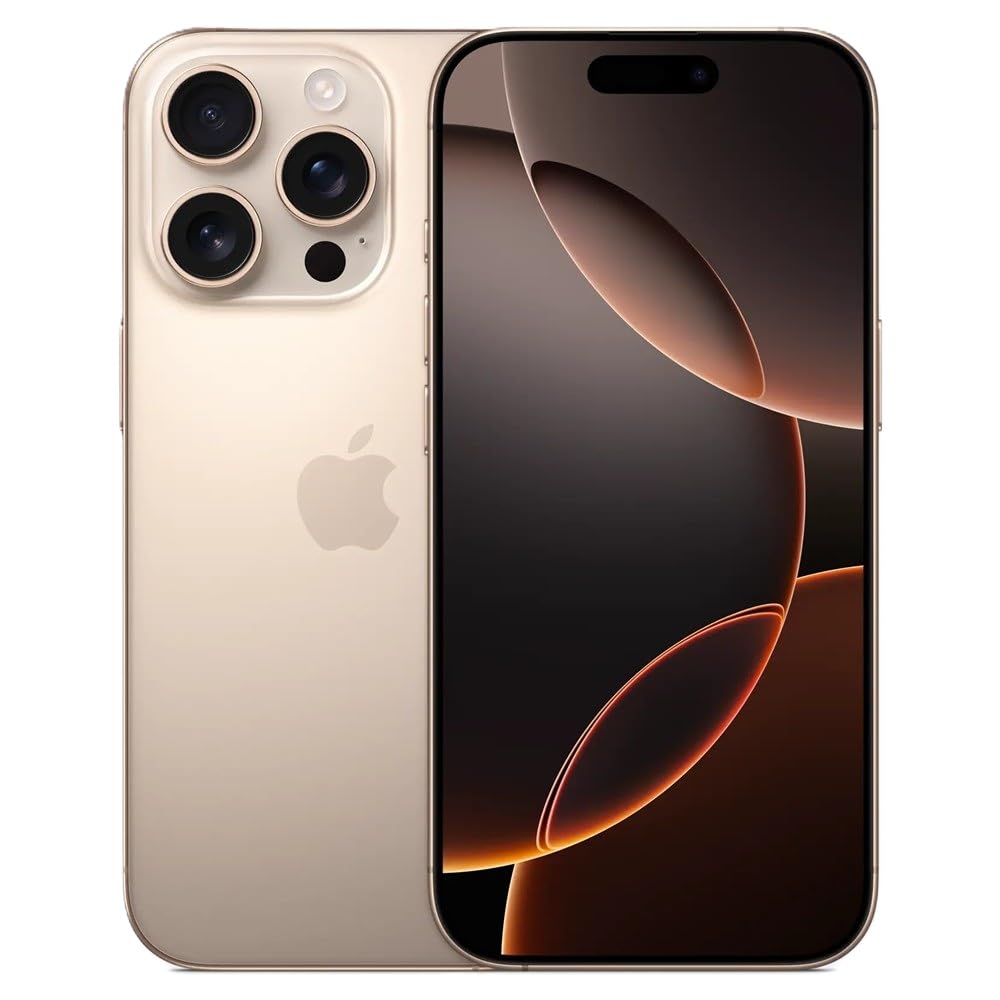 Apple iPhone 16 Pro Max, 256GB, Desert Titanium - Unlocked (Renewed)