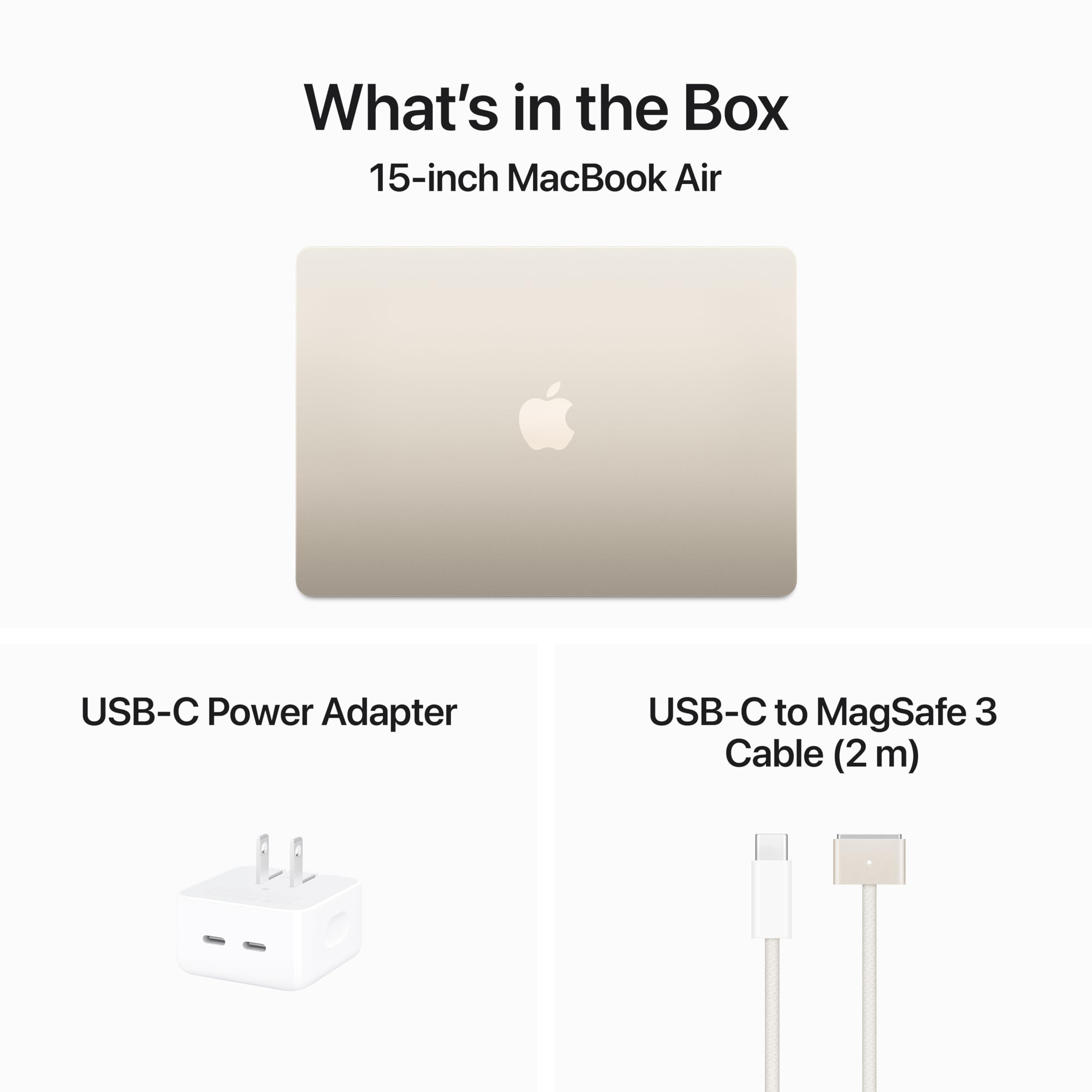 2024 Apple MacBook Air with Apple M3 Chip (15-inch, 8GB RAM, 512GB SSD Storage) (QWERTY English) Starlight (Renewed) thumbnail 11