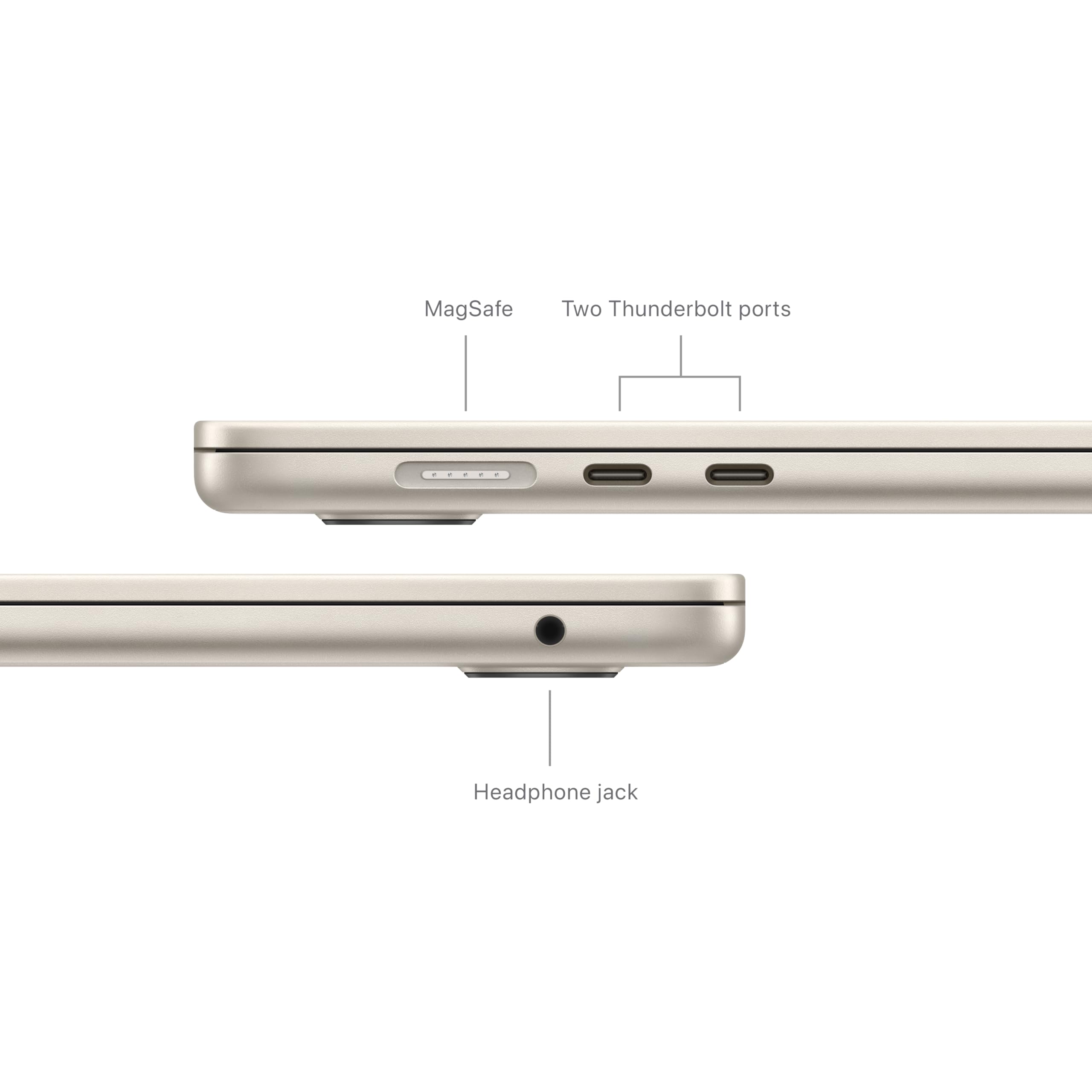 2024 Apple MacBook Air with Apple M3 Chip (15-inch, 8GB RAM, 512GB SSD Storage) (QWERTY English) Starlight (Renewed) thumbnail 7