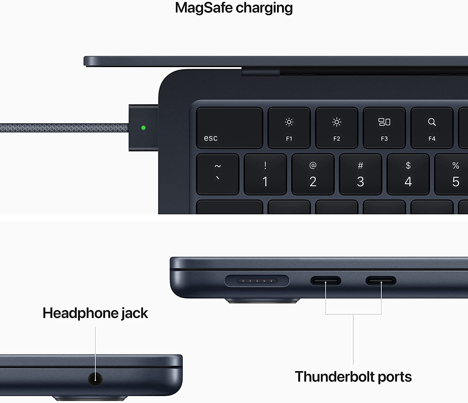 Apple 2022 MacBook Air with Apple M2 Chip, 13-inch, 8GB RAM, 256GB SSD Storage, Midnight (Renewed) thumbnail 11
