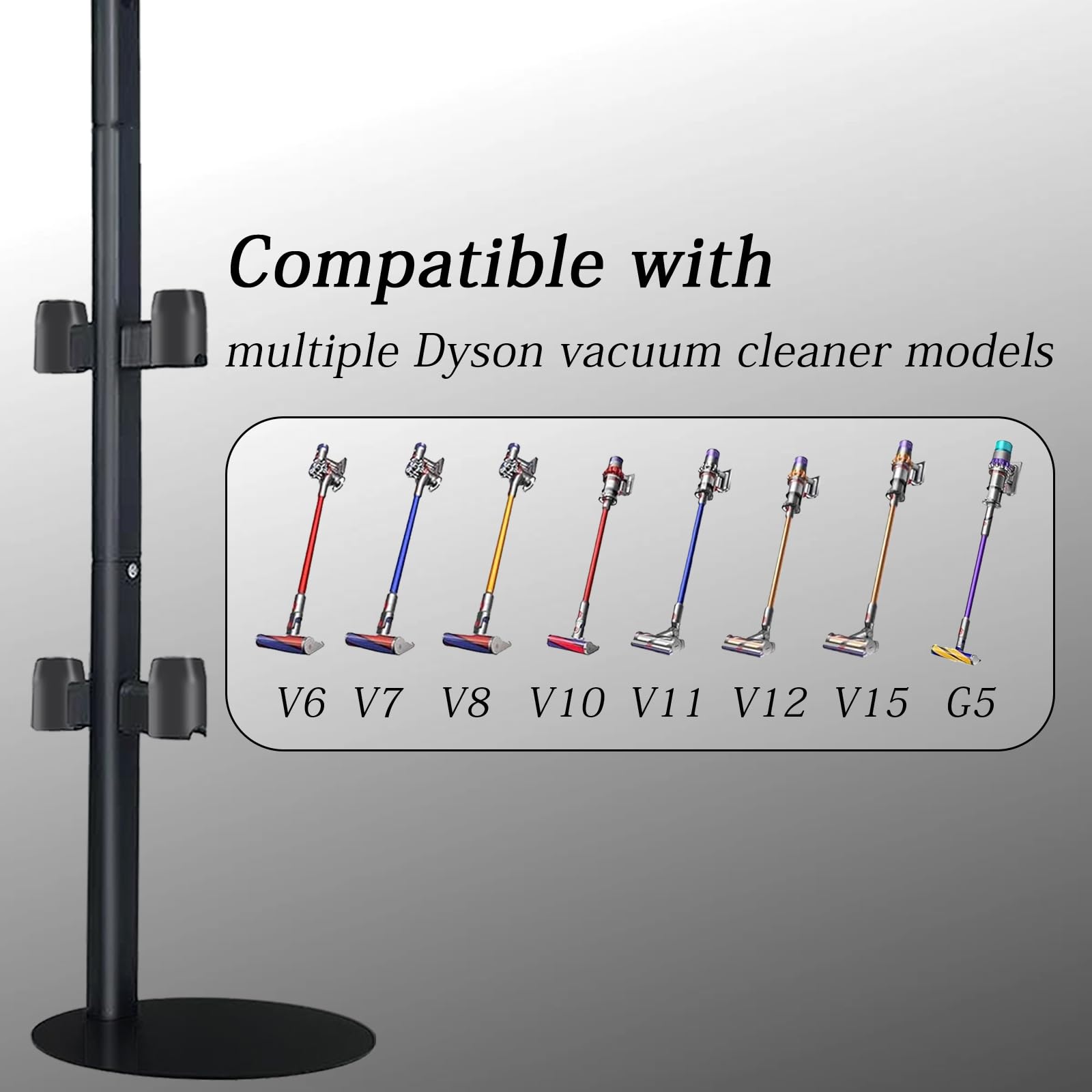 Lasvea Vacuum Stand Compatible with V7 V8 V9 V10 V11 V15 Gen5(Max.11 Accessories),Metal Storage-Bracket-Holder-Stand-Organizer Easy-Access Storage Docking Station thumbnail 5