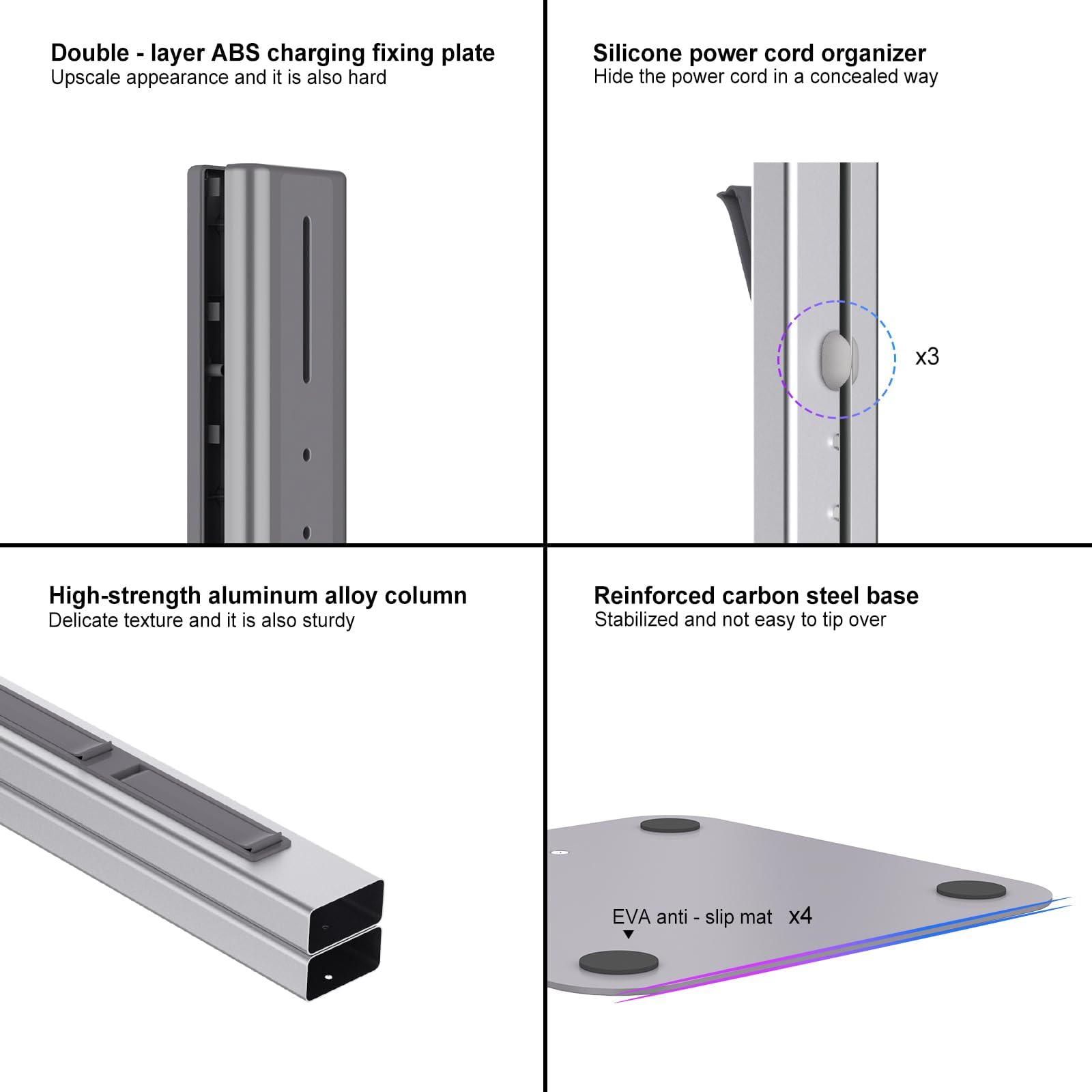 Vacuum Stand for Dyson with Foldable Storage Hooks and Heavy-Duty Carbon Steel Base, No Drill Installation, Space-Saving Organizer for All Dyson Cordless Vacuums & Accessories thumbnail 13