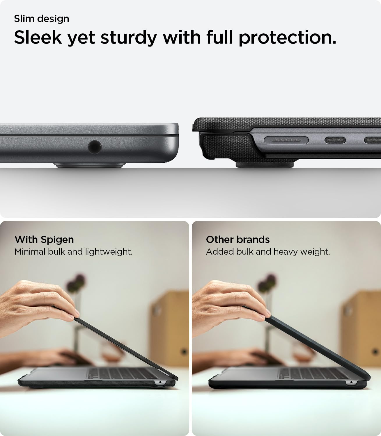 for MacBook Air 15 inch Case M5 (2026), MacBook Air 15 inch M4/M3/M2 (2025-2022), Urban Fit Protective Premium Fabric Case Cover, A3448 A3241 A3114 A2941 Black thumbnail 9
