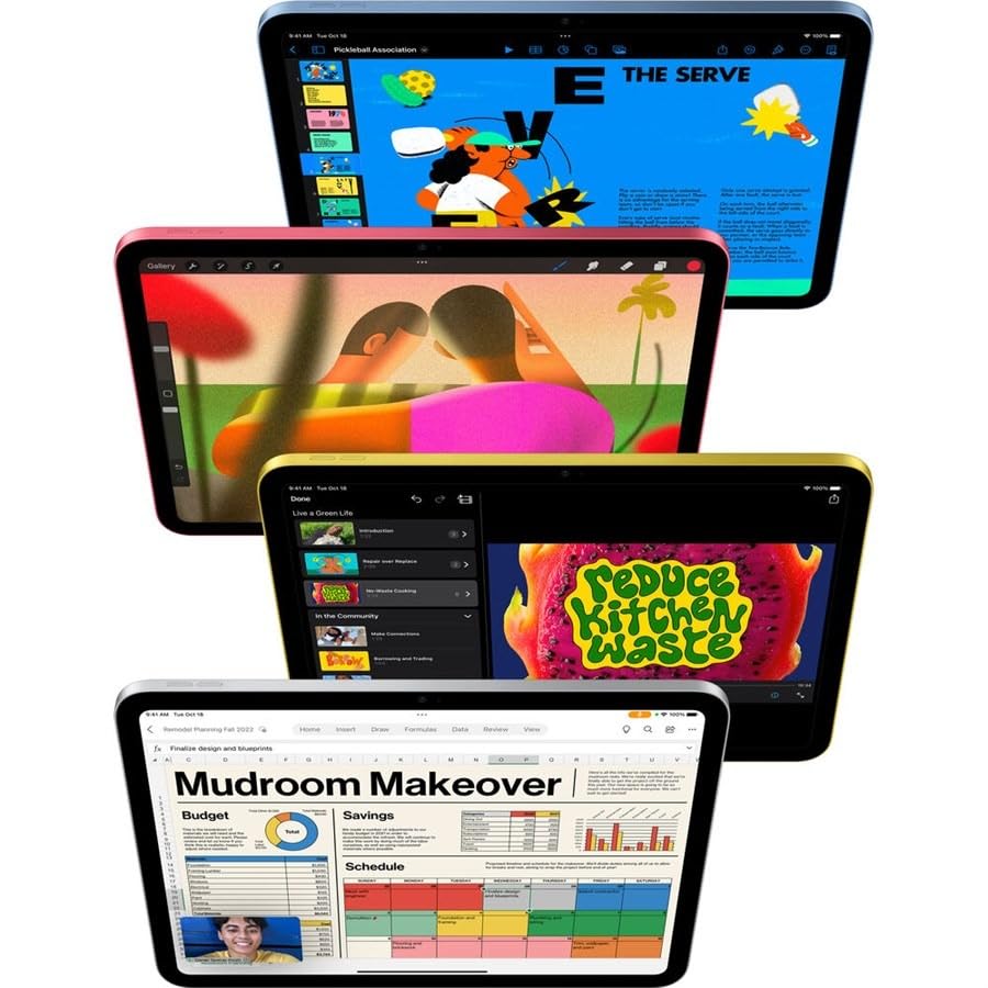 2022 Apple iPad (10.9-inch, Wi-Fi, 64GB) - Silver (Renewed) thumbnail 7