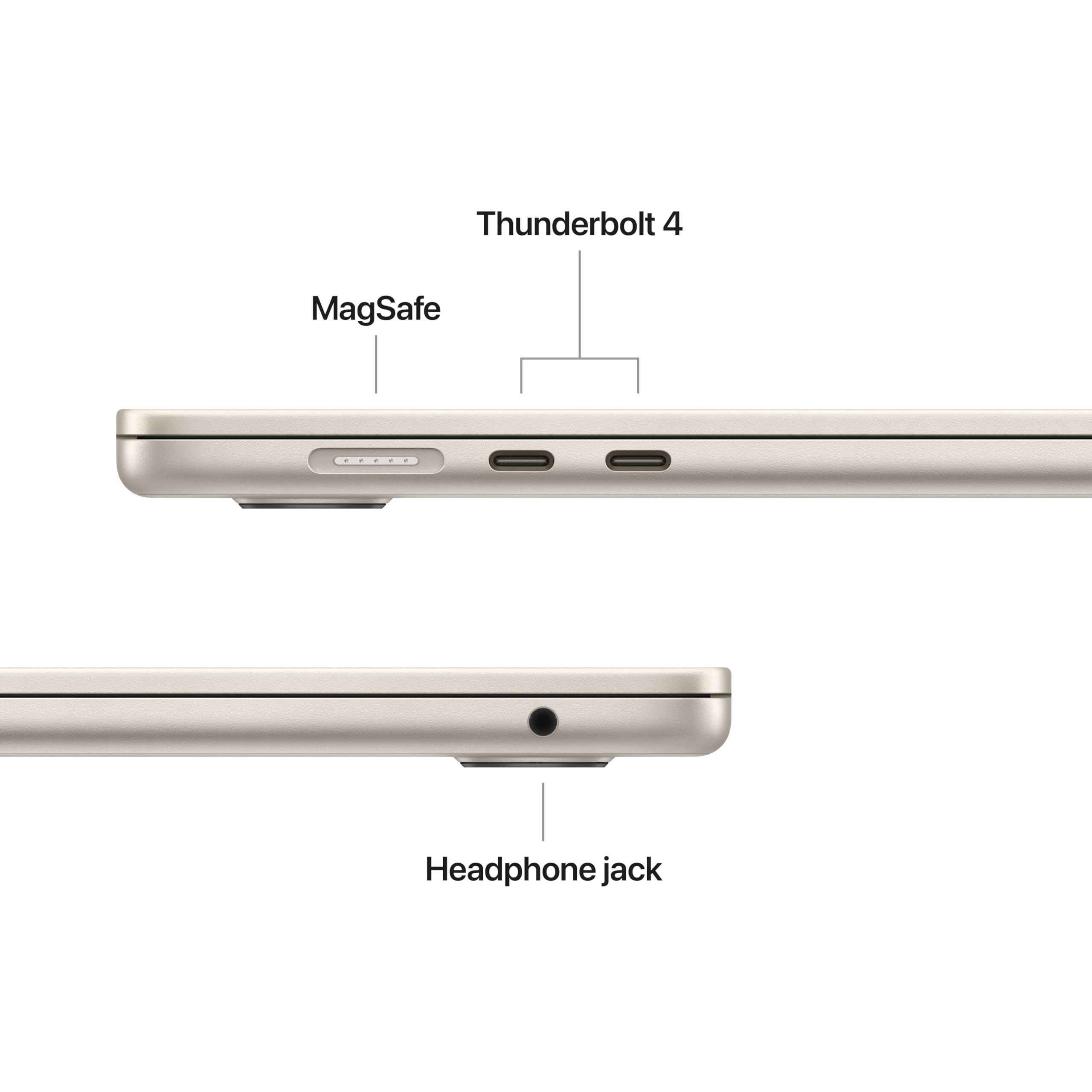 2026 MacBook Air 15-inch Laptop with M5 chip: Built for AI, 15.3-inch Liquid Retina Display, 16GB Unified Memory, 512GB SSD, 12MP Center Stage Camera, Touch ID, Wi-Fi 7; Starlight thumbnail 11
