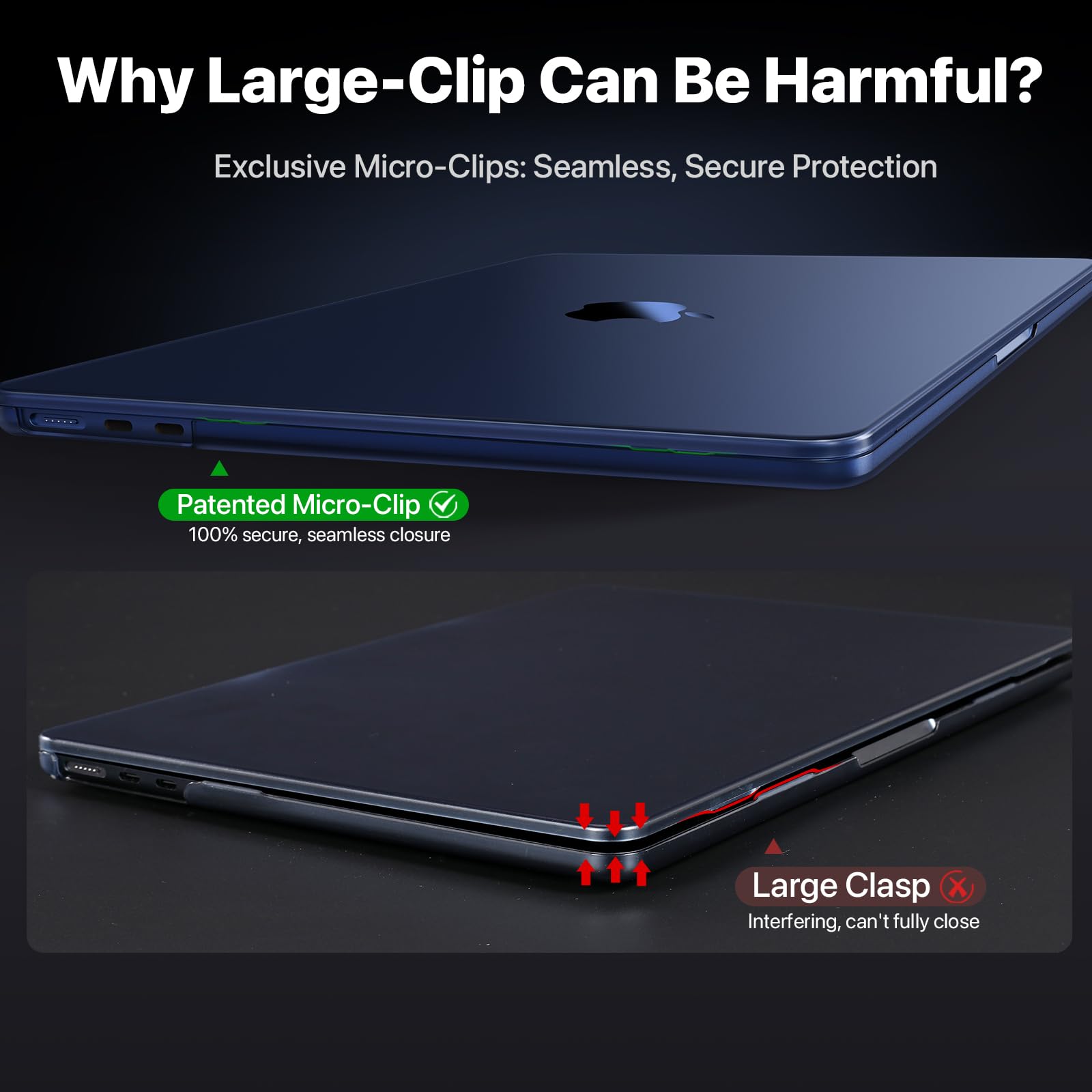 for MacBook Air 15 inch Case M5 M4 M3 M2 2026-2023 Laptop Cover | 100% Color Match, Midnight Blue, Clear Matte, Protective Hard Shell, Ultra Thin, Anti Fingerprint & Scratch, Close Seamlessly thumbnail 11