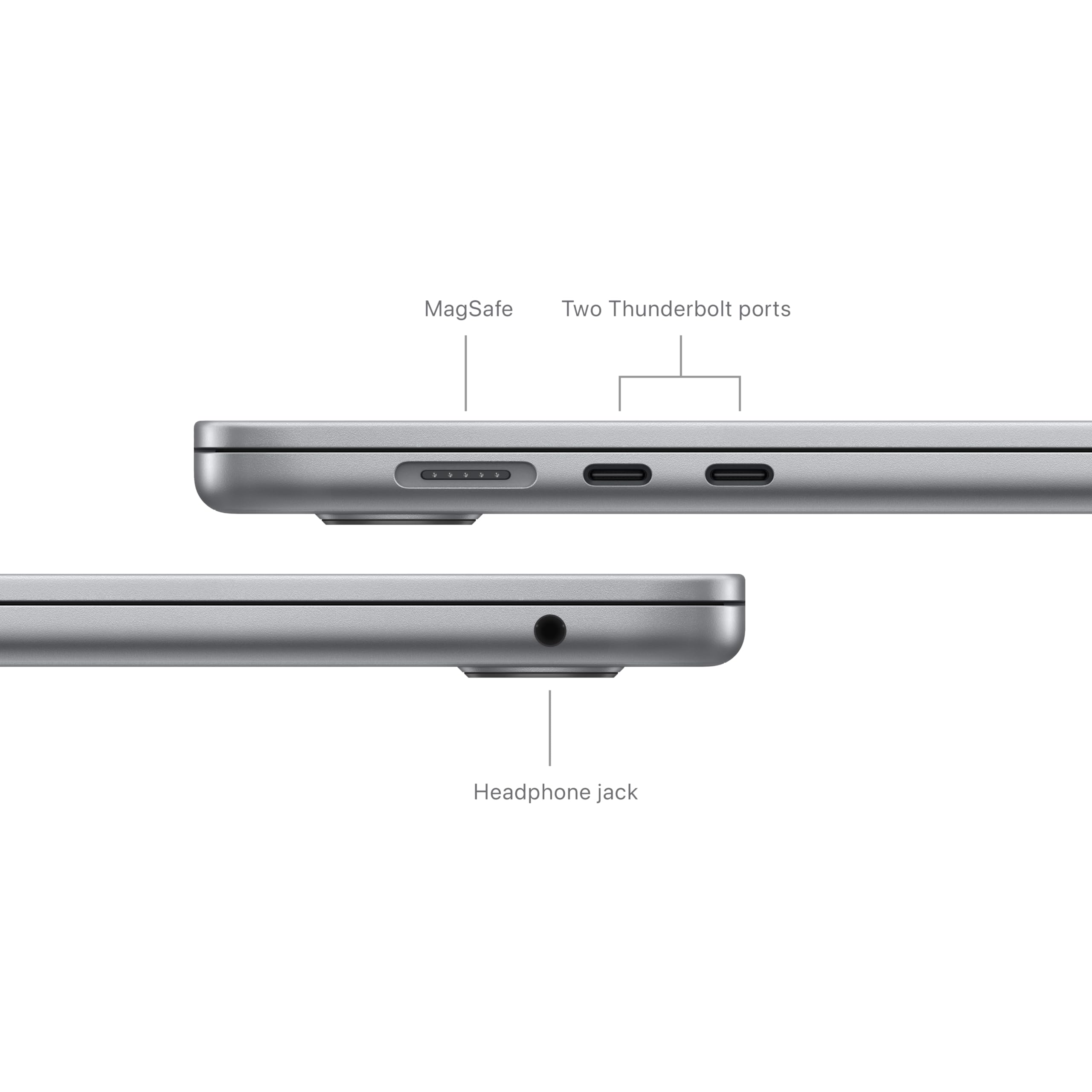 Apple 2024 MacBook Air with Apple M3 Chip, 15-inch, 16GB RAM, 512GB SSD, Space Gray (Renewed) thumbnail 7