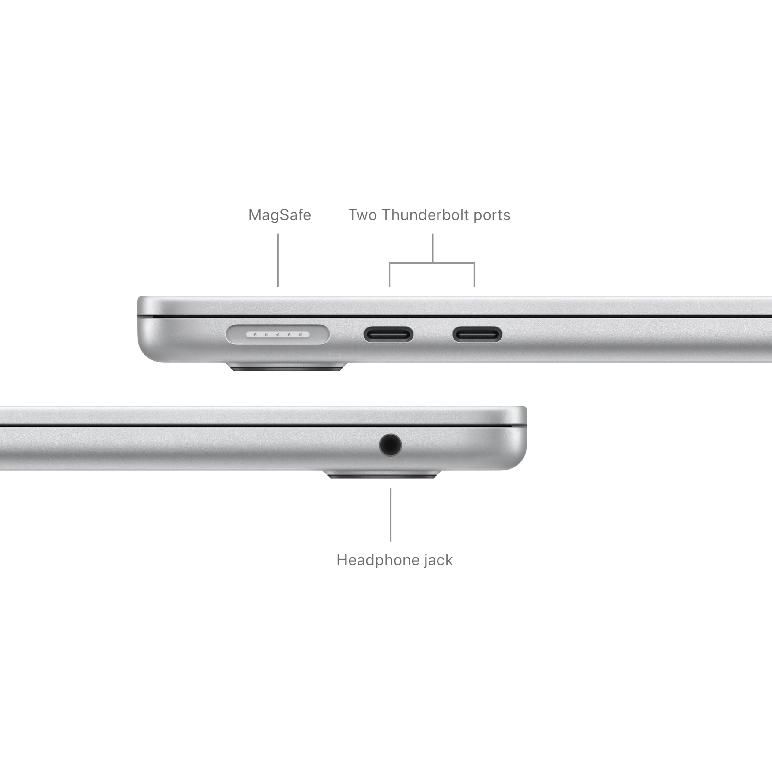 Apple 2024 MacBook Air with Apple M3 Chip, 13-inch, 8GB RAM, 256GB SSD Storage, Silver (Renewed) thumbnail 7