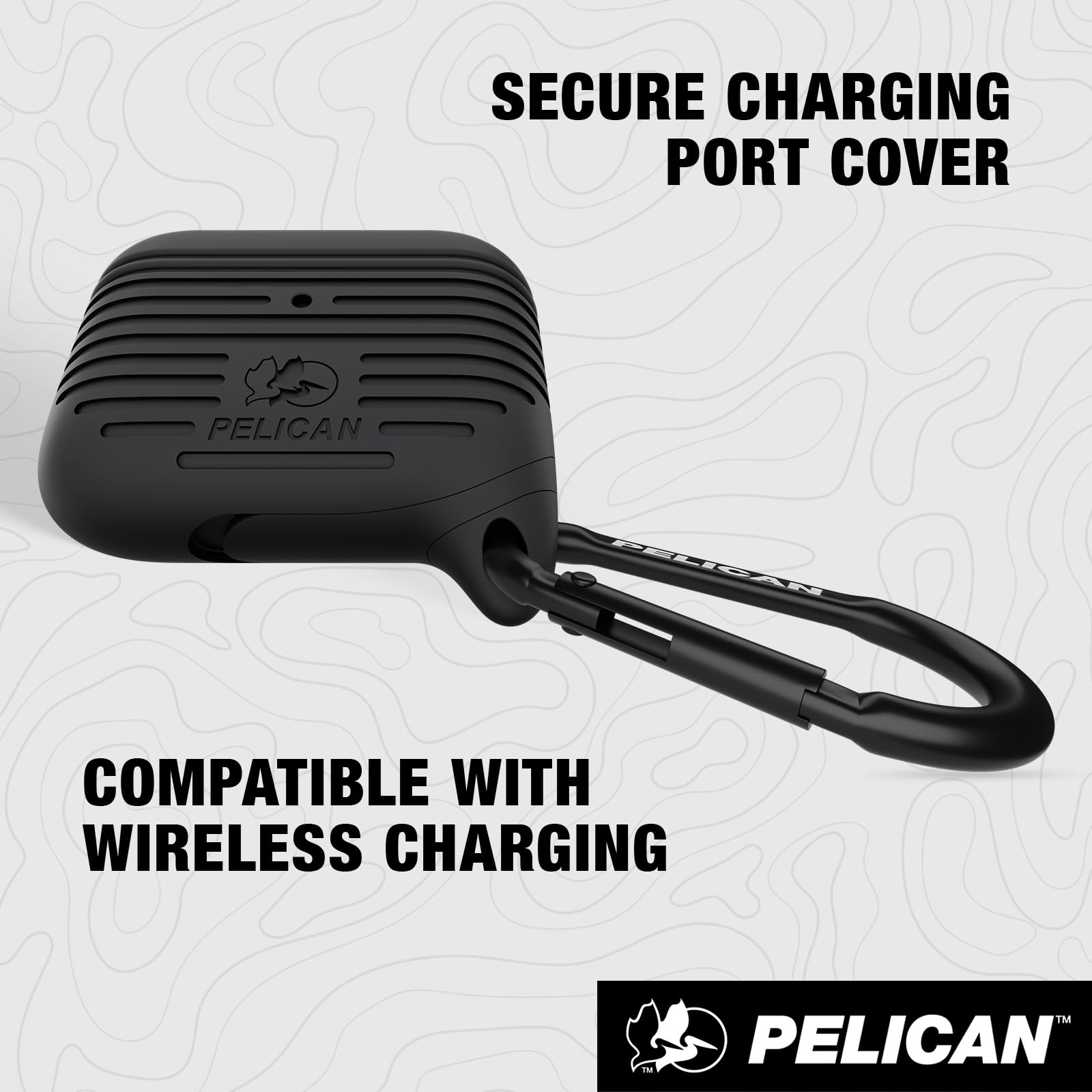 Protector - Compatible with AirPods Pro 3 Case w/Black Carabiner [Wireless Charging] [MIL-STD Protection] IP67 Waterproof Soft Silicone Case for AirPods Pro 3 - Anti Scratch - Black thumbnail 9