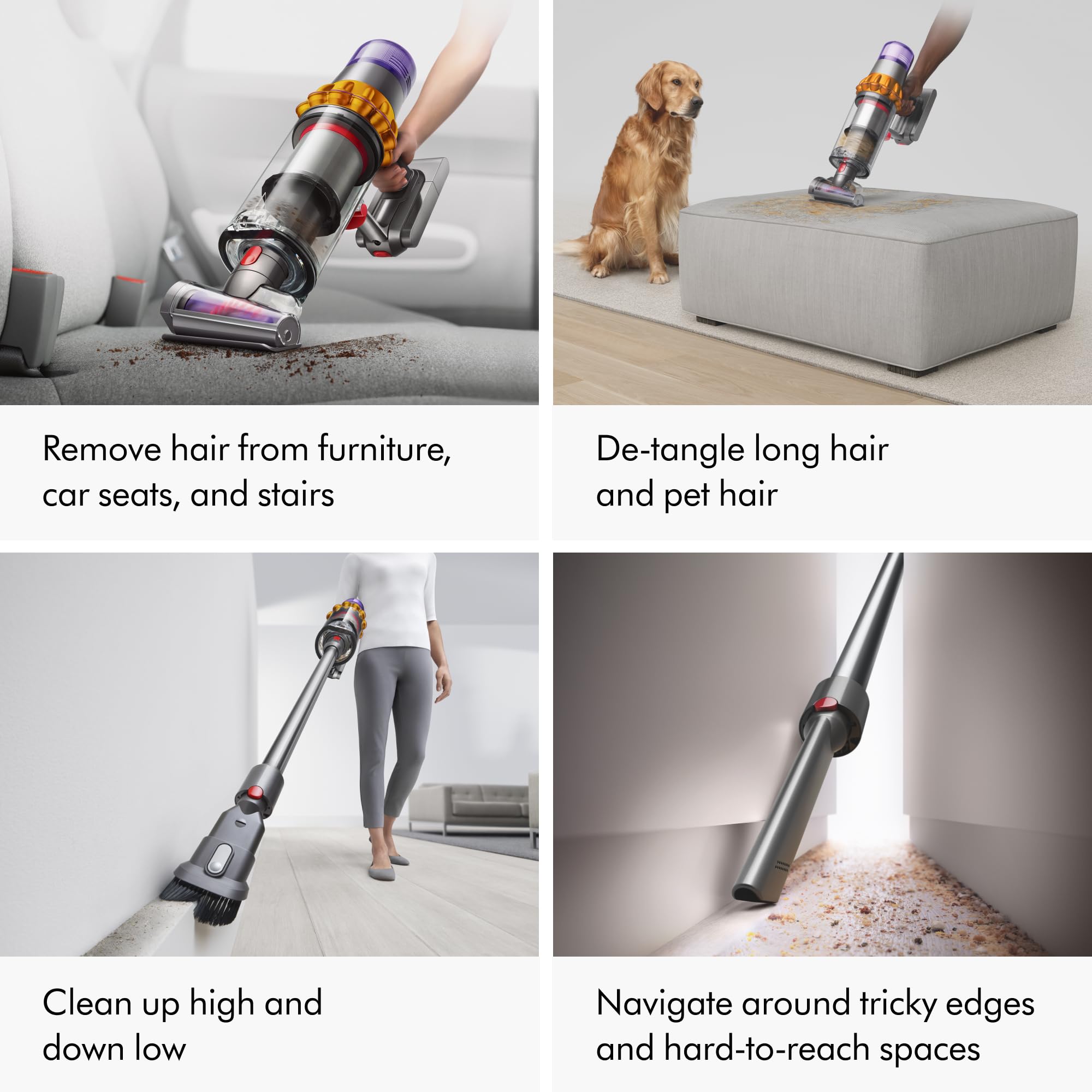 V15 Detect Cordless Vacuum Cleaner, Yellow/Nickel thumbnail 15
