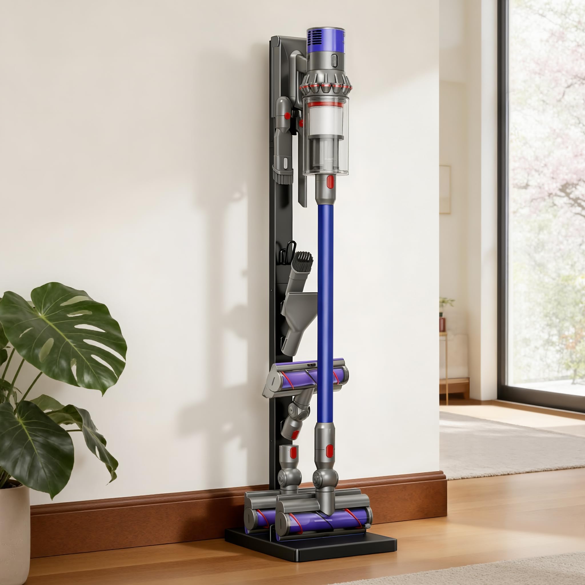Vacuum Cleaner Stand Compatible with Dyson V15, V12, V11, V10, V8, V7, V6 & G5 – Freestanding Holder with Accessory Storage, No Drilling Required, Easy Installation thumbnail 17