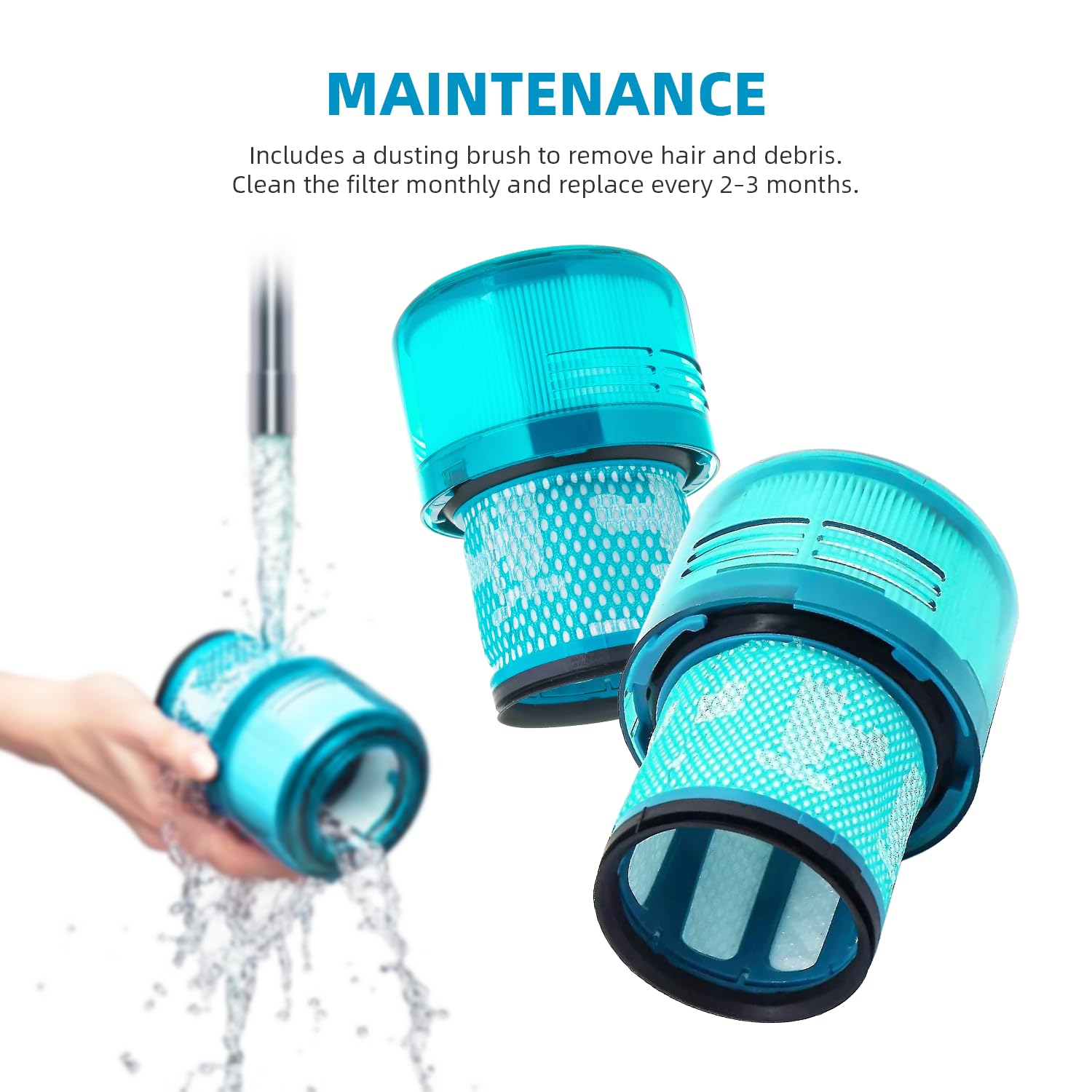 Dyson V15 Filter, 2-Pack Premium True HEPA Replacement Filters Compatible with Dyson V15 Detect, V15 Detect Absolute, V15 Submarine, V15 Detect Filter, V11 Animal Filter, V11 Filter, Part no 970013-02 thumbnail 17