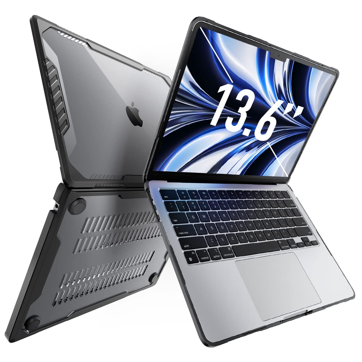 for MacBook Air 13 Inch Case 2026-2022 (Unicorn Beetle), M5/M4/M3/M2 A3449 A3240 A3113 A2681 Heavy Duty Rugged Shockproof Hard Shell Anti Scratch Protective Cover for MacBook Air 13.6", Black