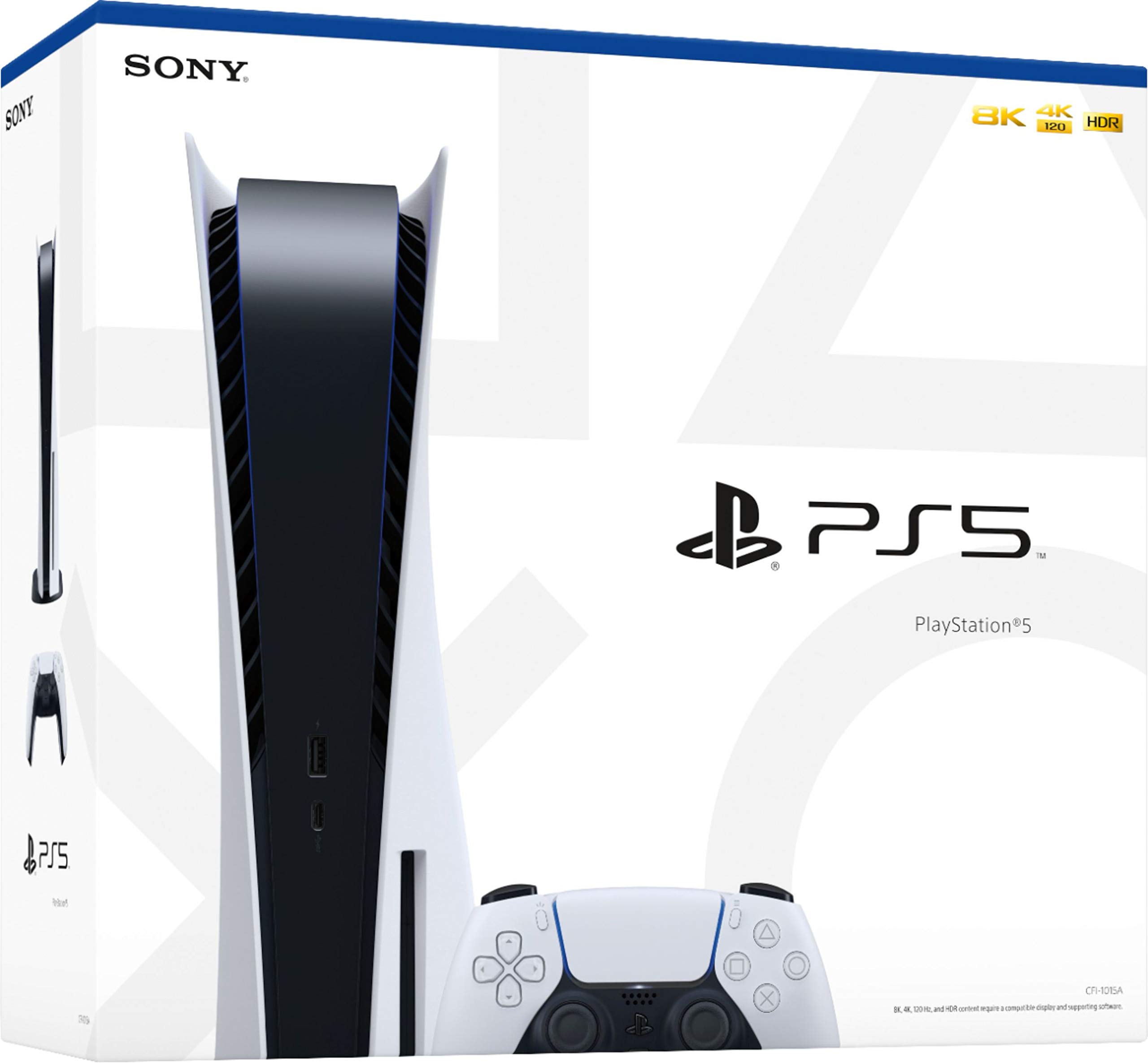 Playstation 5 Disc Version PS5 Console - Additional Controller, 4K-TV Gaming, 16GB GDDR6 RAM, 8K Output, WiFi 6. Ultra-High Speed 825GB SSD - U Deal (Renewed) thumbnail 7