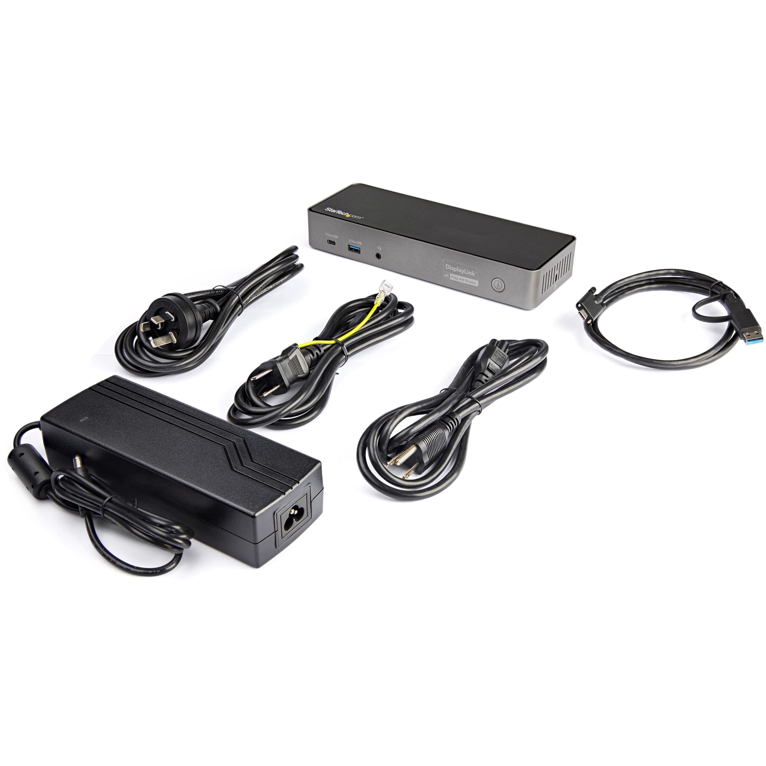 StarTech.com USB-C / USB-A Hybrid Docking Station for MacBook Pro / Air M1 M2 M3 M4 & Windows, Universal Triple 4K 60Hz HDMI DP Dock, Thunderbolt Compatible, 85W Laptop Charging - TAA, Black & Gray thumbnail 13