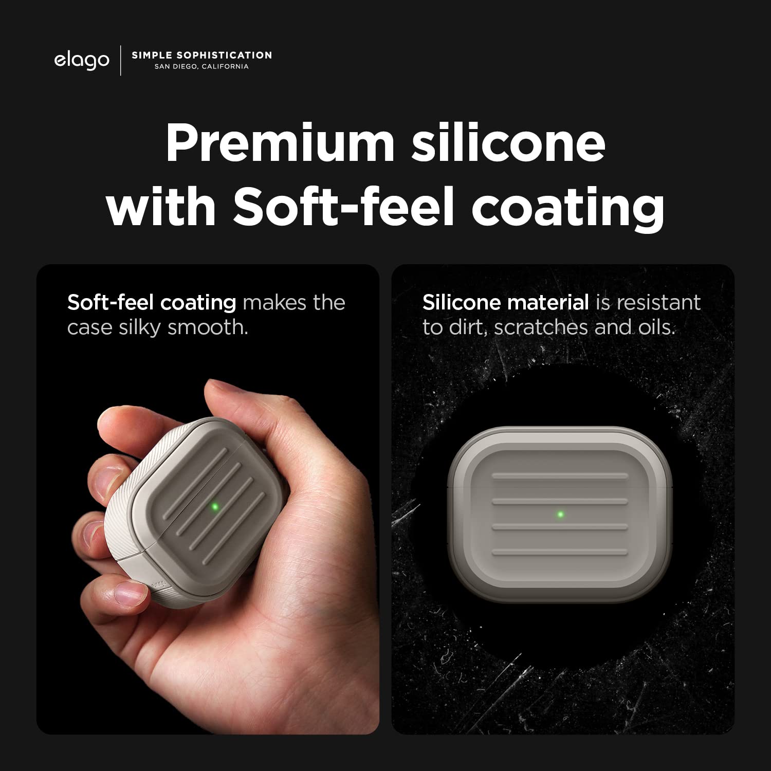 Armor Case Compatible with AirPods Pro 2 Case - Lanyard Included, Supports Wireless Charging, Shock Resistant, Full Protection (Stone) thumbnail 7