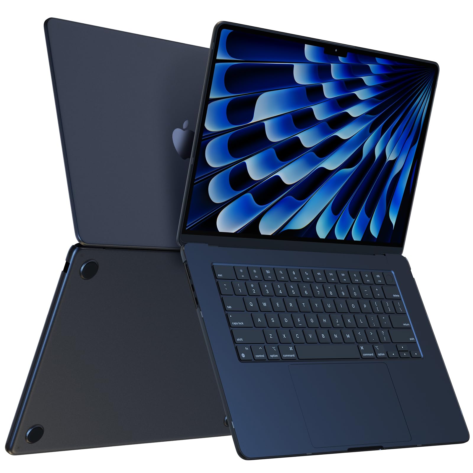 for MacBook Air 15 inch Case M5 M4 M3 M2 2026-2023 Laptop Cover | 100% Color Match, Midnight Blue, Clear Matte, Protective Hard Shell, Ultra Thin, Anti Fingerprint & Scratch, Close Seamlessly thumbnail 17