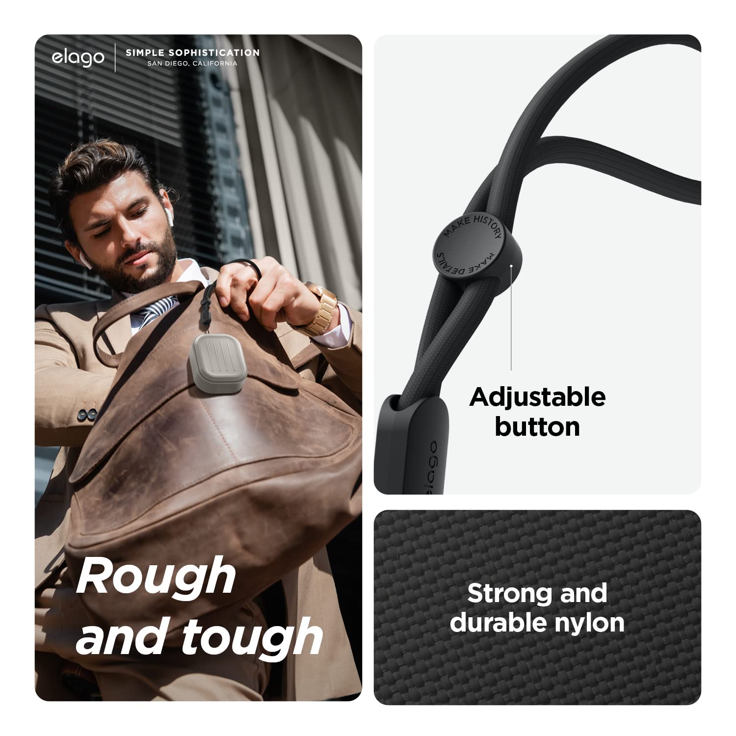 Armor Case Compatible with AirPods Pro 2 Case - Lanyard Included, Supports Wireless Charging, Shock Resistant, Full Protection (Stone) thumbnail 11