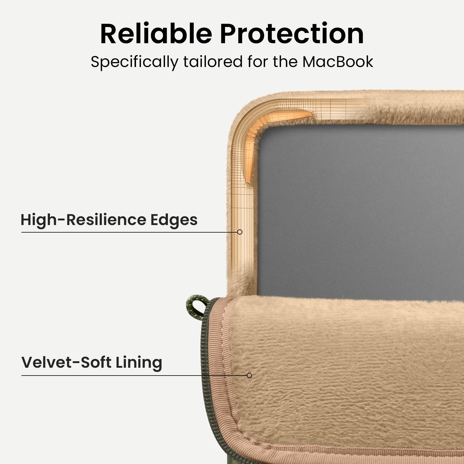 360 Protective Puffy Laptop Sleeve for 13-inch MacBook Air M5/A3449(2026)/M4/M3/M2 A3240 A3113, MacBook Neo A18 & MacBook Pro M2/M1, Quilted Soft Puffer Bag for 13-inch Surface Pro Copilot+PC thumbnail 7