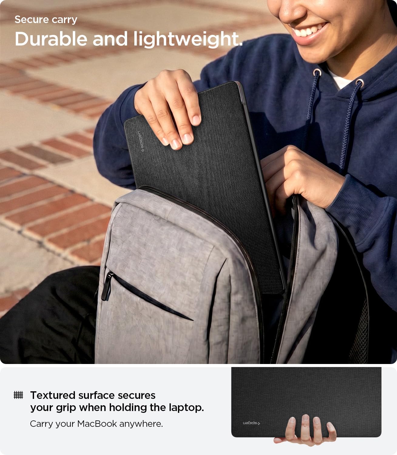 for MacBook Air 15 inch Case M5 (2026), MacBook Air 15 inch M4/M3/M2 (2025-2022), Urban Fit Protective Premium Fabric Case Cover, A3448 A3241 A3114 A2941 Black thumbnail 7