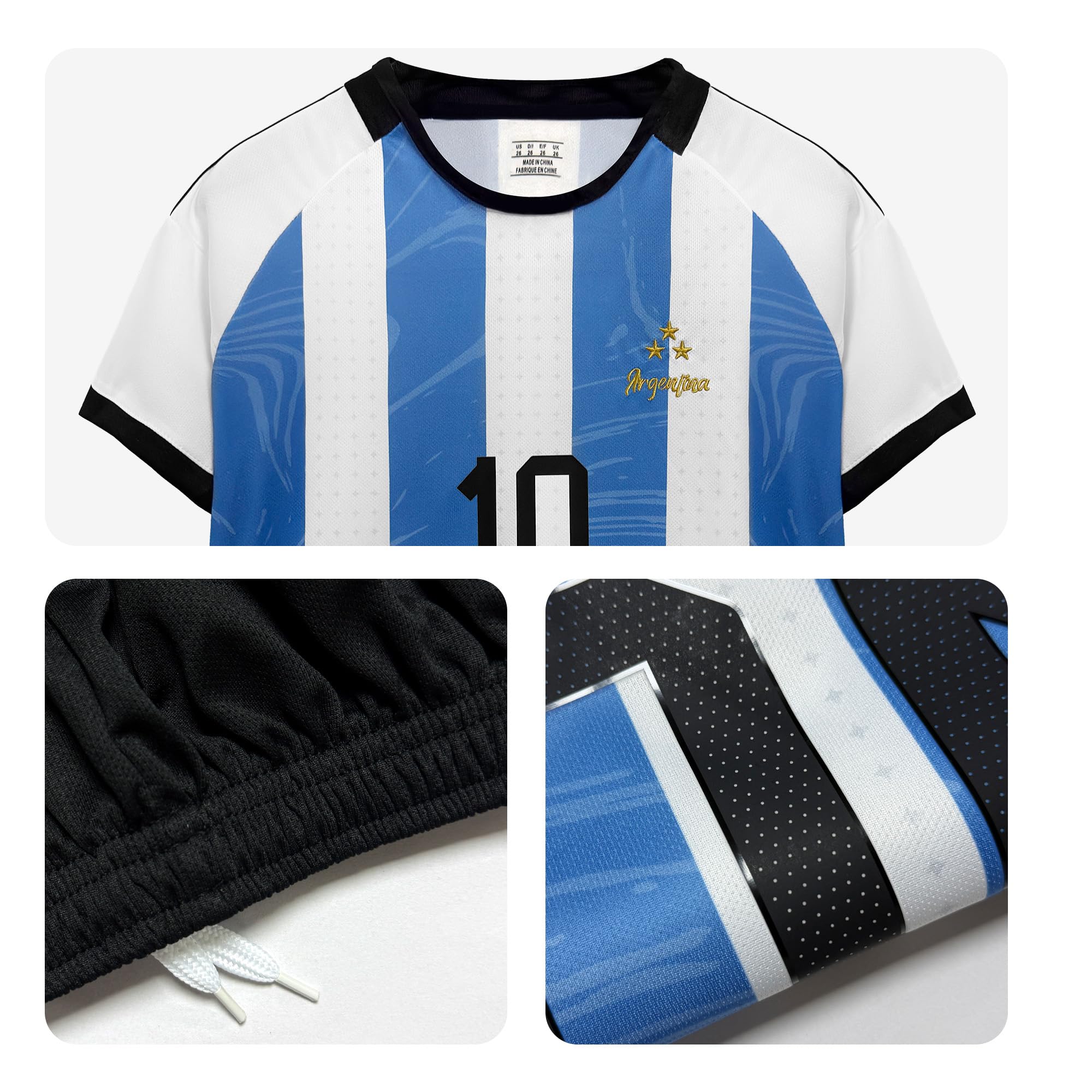 Kids Soccer Jersey Uniform Set Shorts & Socks for Boys and Girls Unisex Youth Kit thumbnail 7