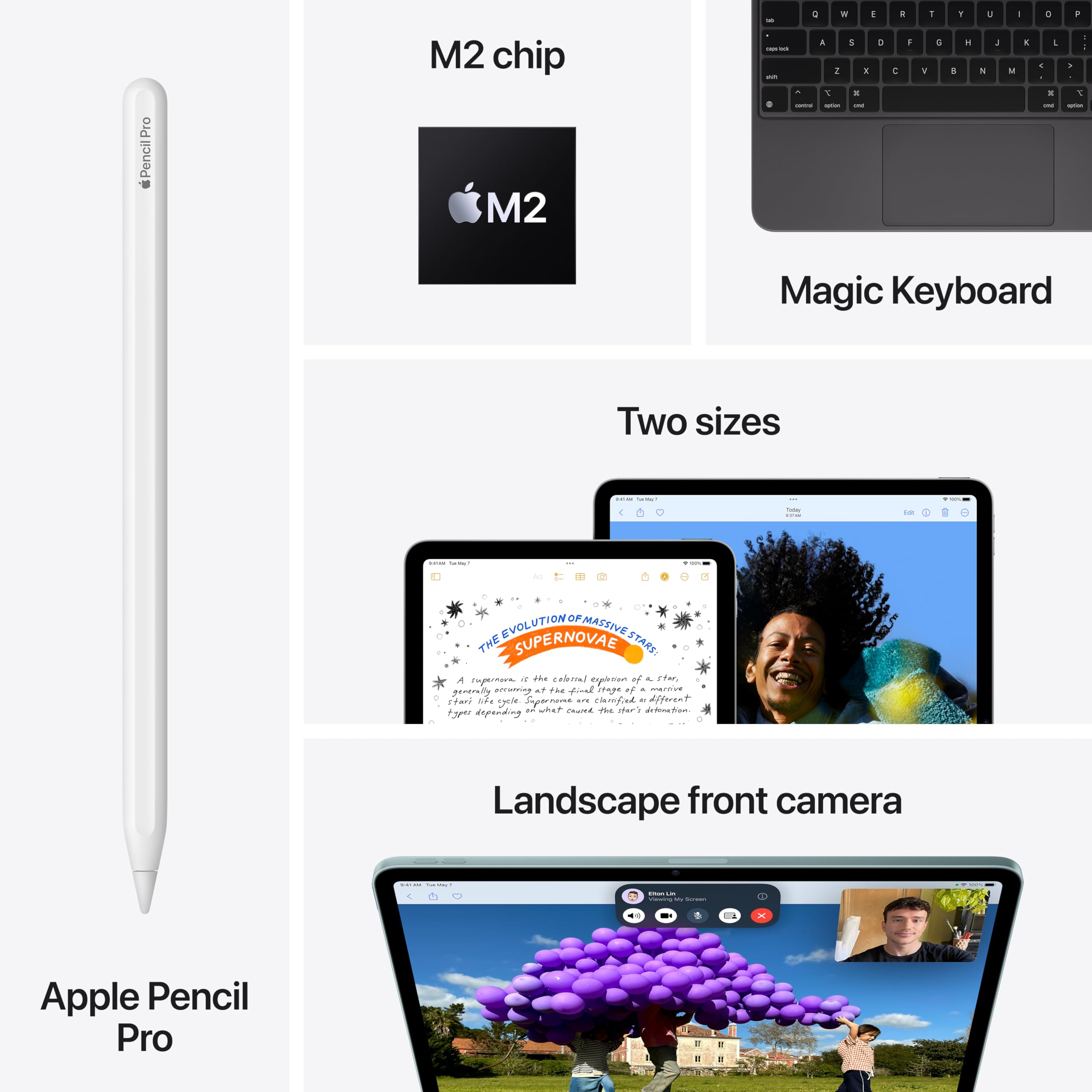 iPad Air 11-inch (M2): Built for Apple Intelligence, Liquid Retina Display, 1TB, 12MP Front/Back Camera, Wi-Fi 6E, Touch ID, All-Day Battery Life — Purple thumbnail 13